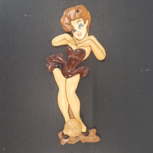 Wooden wall bracket of Red (The Girl) of Tex Avery