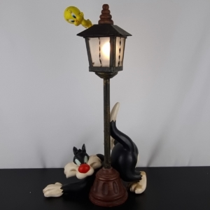 Vintage Tweety and Sylvester lamp by Warner Bros