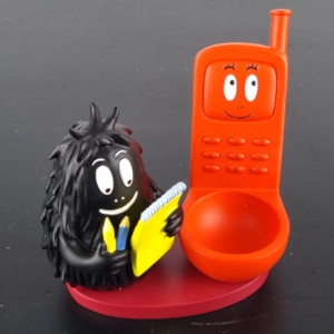 Vintage Barbapapa and Barbabob phone holder