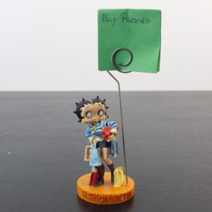 Vintage Betty Boop shopping notes holder by Tropico Diffusion