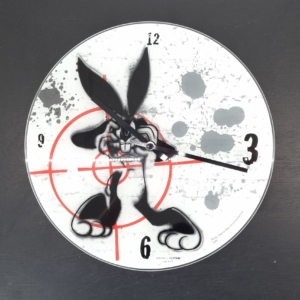 Vintage Bugs Bunny glass wall clock