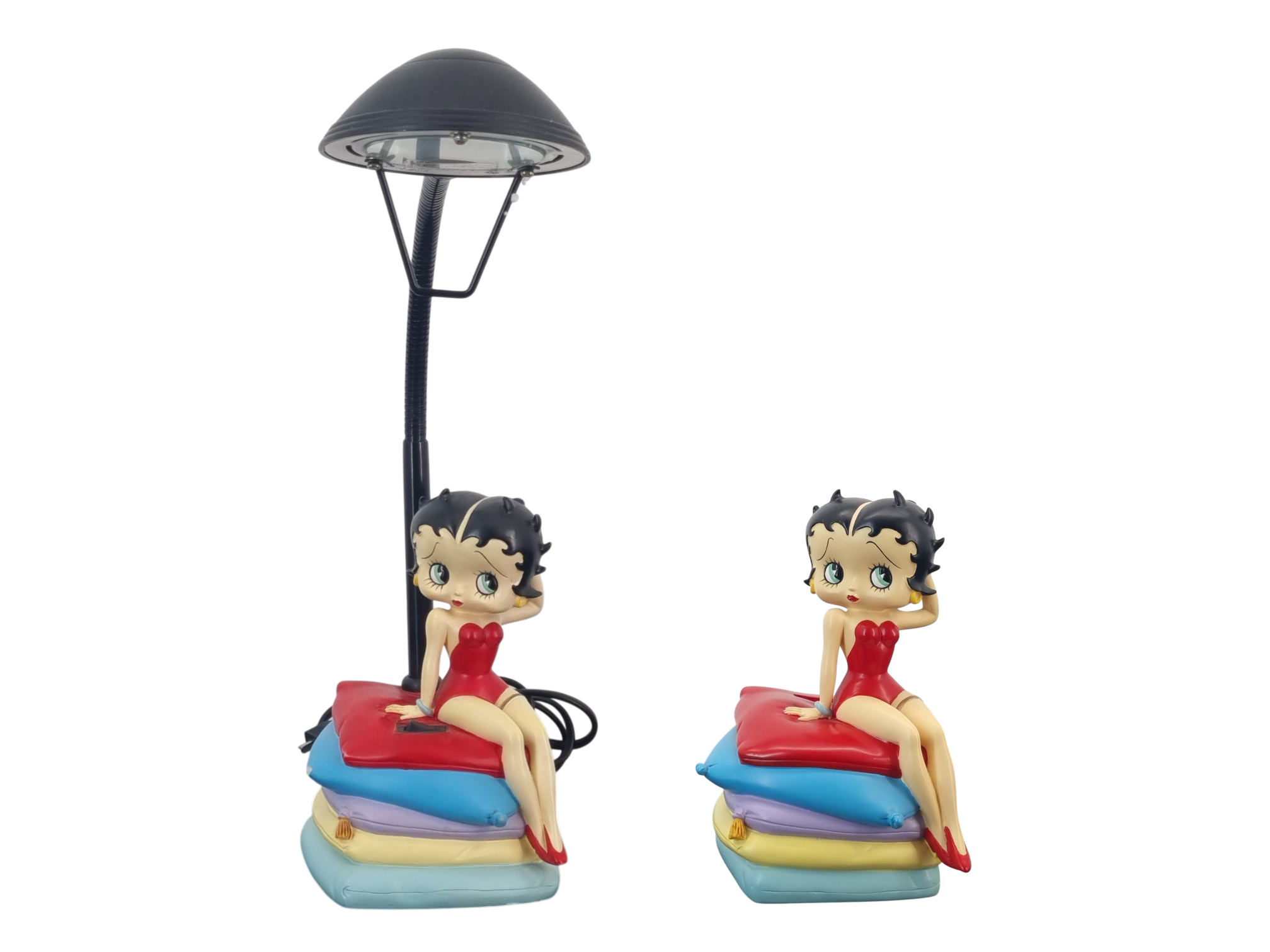 Betty Boop Desk Lamp with Matching Money Box Betty Boop Sitting on a Stack of Pillows - Matching Money Box and Desk Lamp