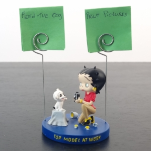 Betty Boop with Pugsley double memo holder