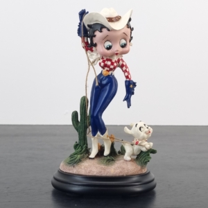 Cowboy Betty Boop with Pudgy Figurine