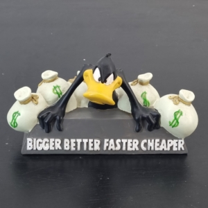 Daffy Duck Bigger, Better, Faster, Cheaper statue