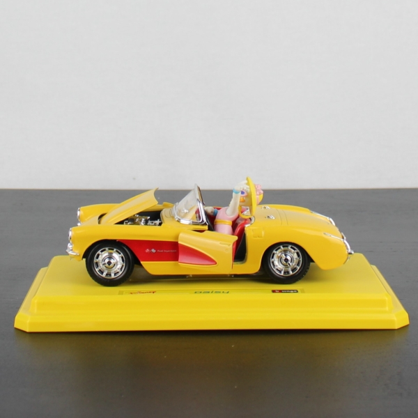 Daisy Duck Chevrolet Corvette - Bburago _open - Daisy Duck Chevrolet Corvette - Bburago _open