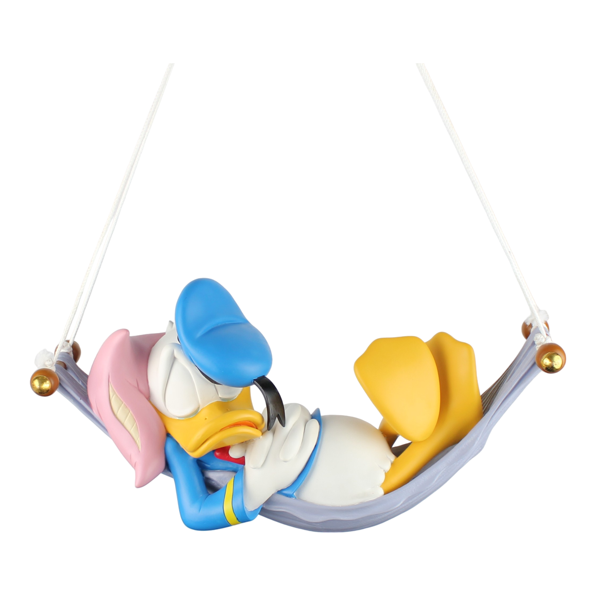 Donald Duck asleep in his hammock - Garden statue