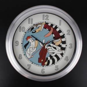 Droopy and Wolf clock