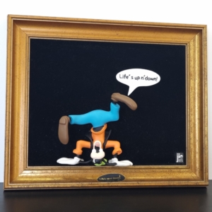 Goofy Lifes Up and down Jie Art golden frame