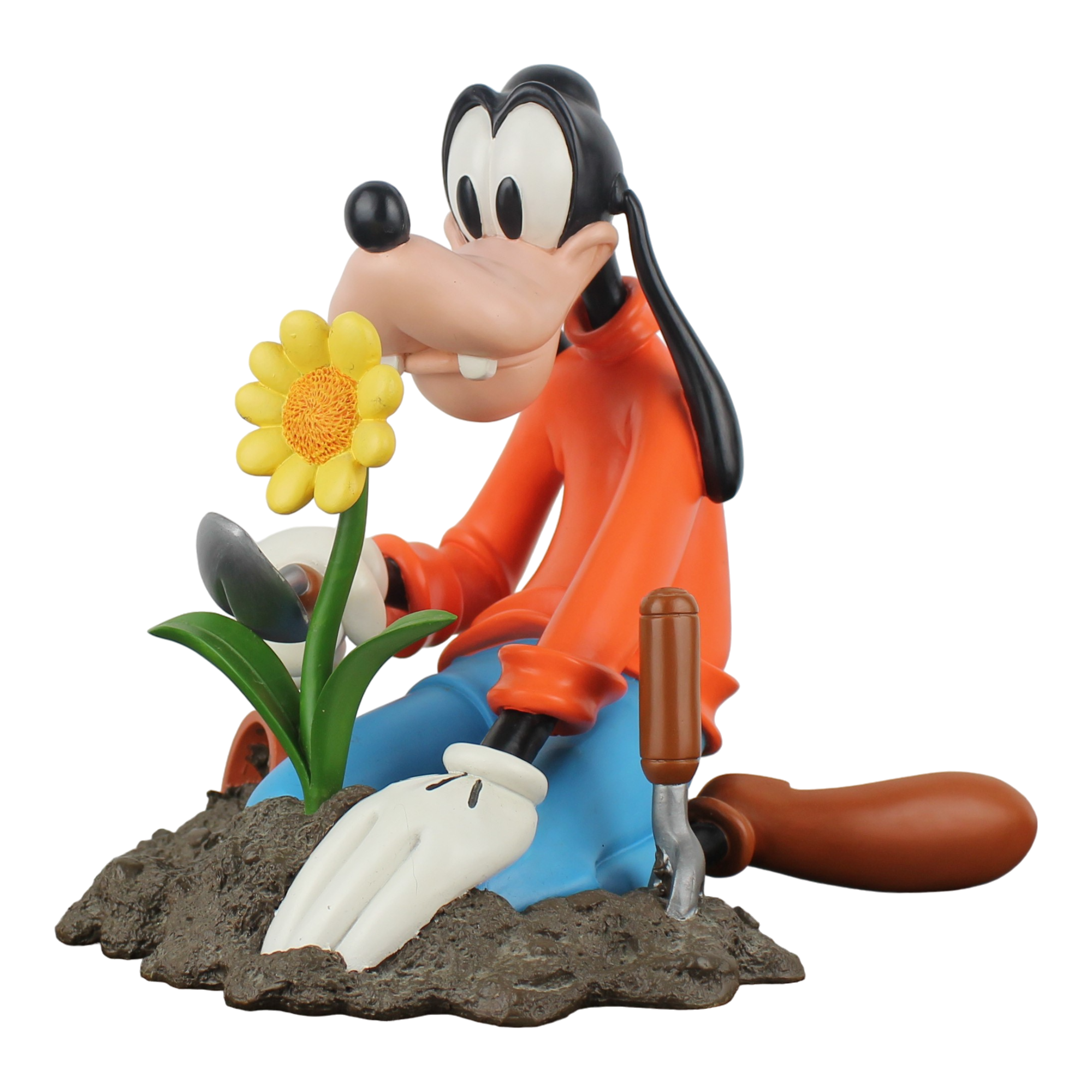 Goofy attending a flower - Garden statue