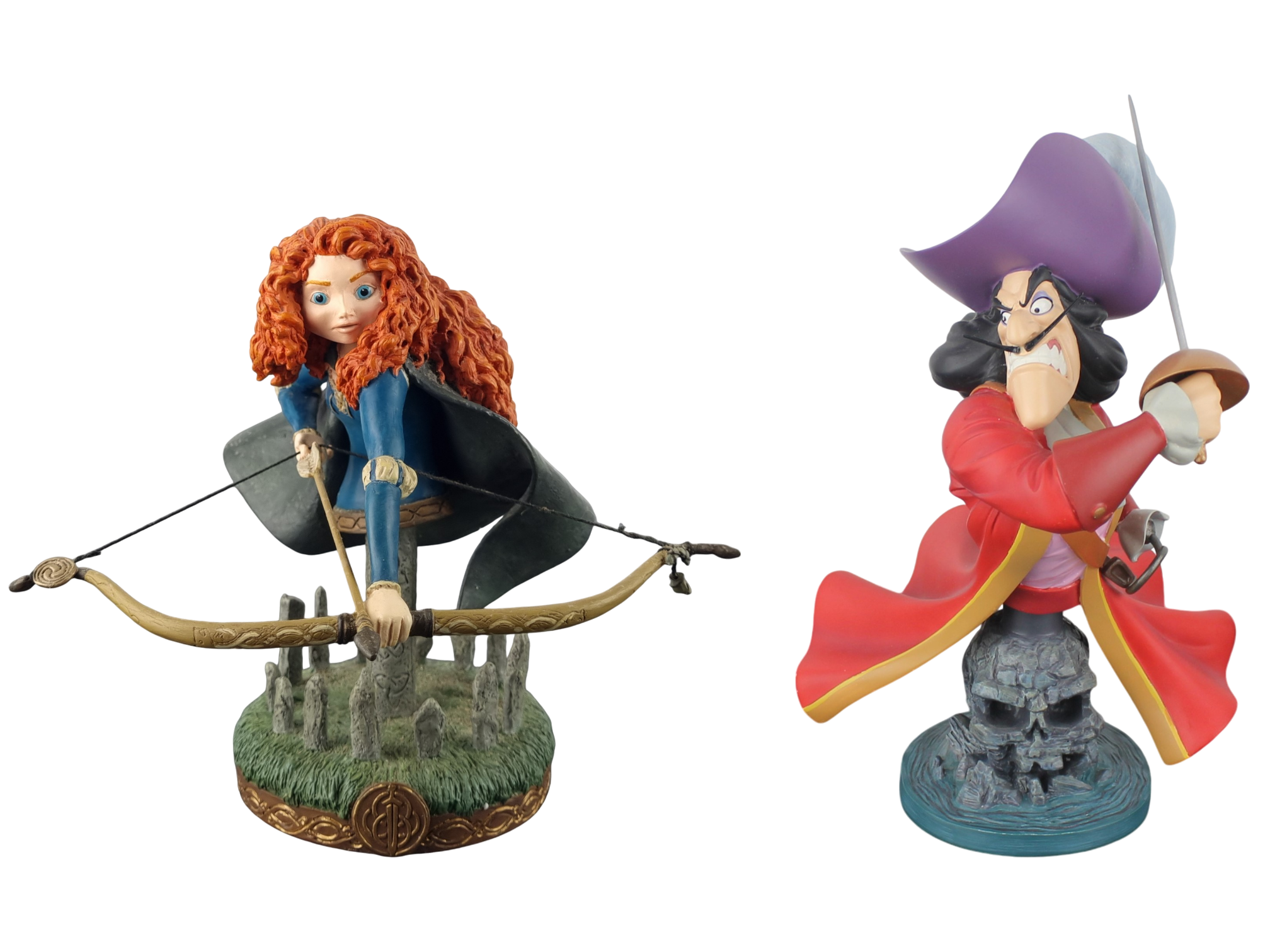 Grand Jester Statuetta Double Face Di Lilo & Stitch: Da Un Lato Stitch Blu E Felice, Dall'altro Stitch Perlescente E Triste. Scegli Tu Da Che Lato Vederla! Fatto A Mano E Dipinto, In Confezione Regalo Brandizzata.