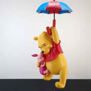 Hanging Winnie the Pooh with Piglet statue