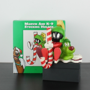 Marvin the Martian with K9 Christmas stocking holder by Warner Bros
