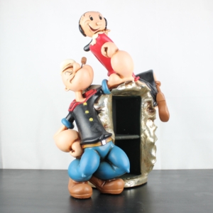 Vintage Popey with Olive Oyl CD Rack