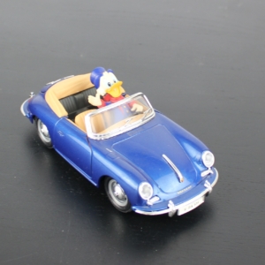 Scrooge McDuck Porsche 356 Cabriolet model car by Bburago in license of Walt Disney