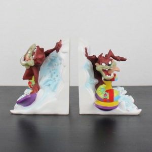 Vintage Tasmanian Devil bookends Looney Tunes by Warner Bros