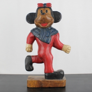 Vintage, wooden Minnie Mouse statue