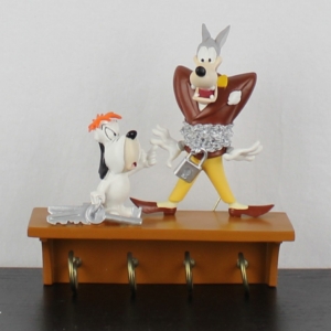 Vintage Wolf and Droopy key rack by Avenue of the Stars in license of Turner Entertainment