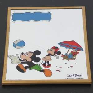 Vintage Mickey, Minnie Mouse and Goofy mirror by Par Marki in license of Walt Disney