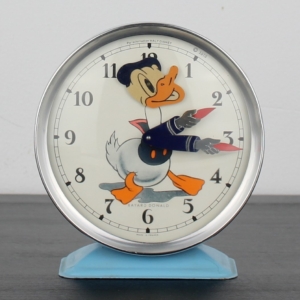 Vintage Donald Duck alarm clock by Bayard in license of Walt Disney