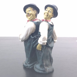 Laurel and Hardy statue shared trousers Stan Laurel Oliver Hardy vintage licensed collectible figurine