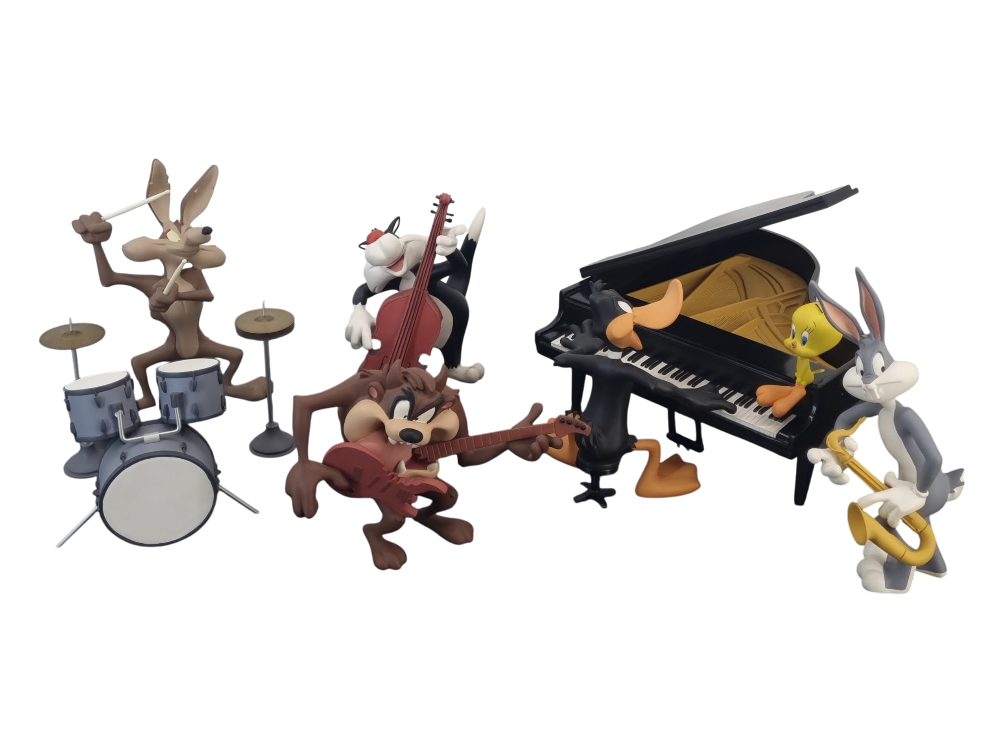 Bugs Bunny on the Saxophone with the rest of the Looney Tunes band Looney Tunes Band Statues Set - Leblon-Delienne