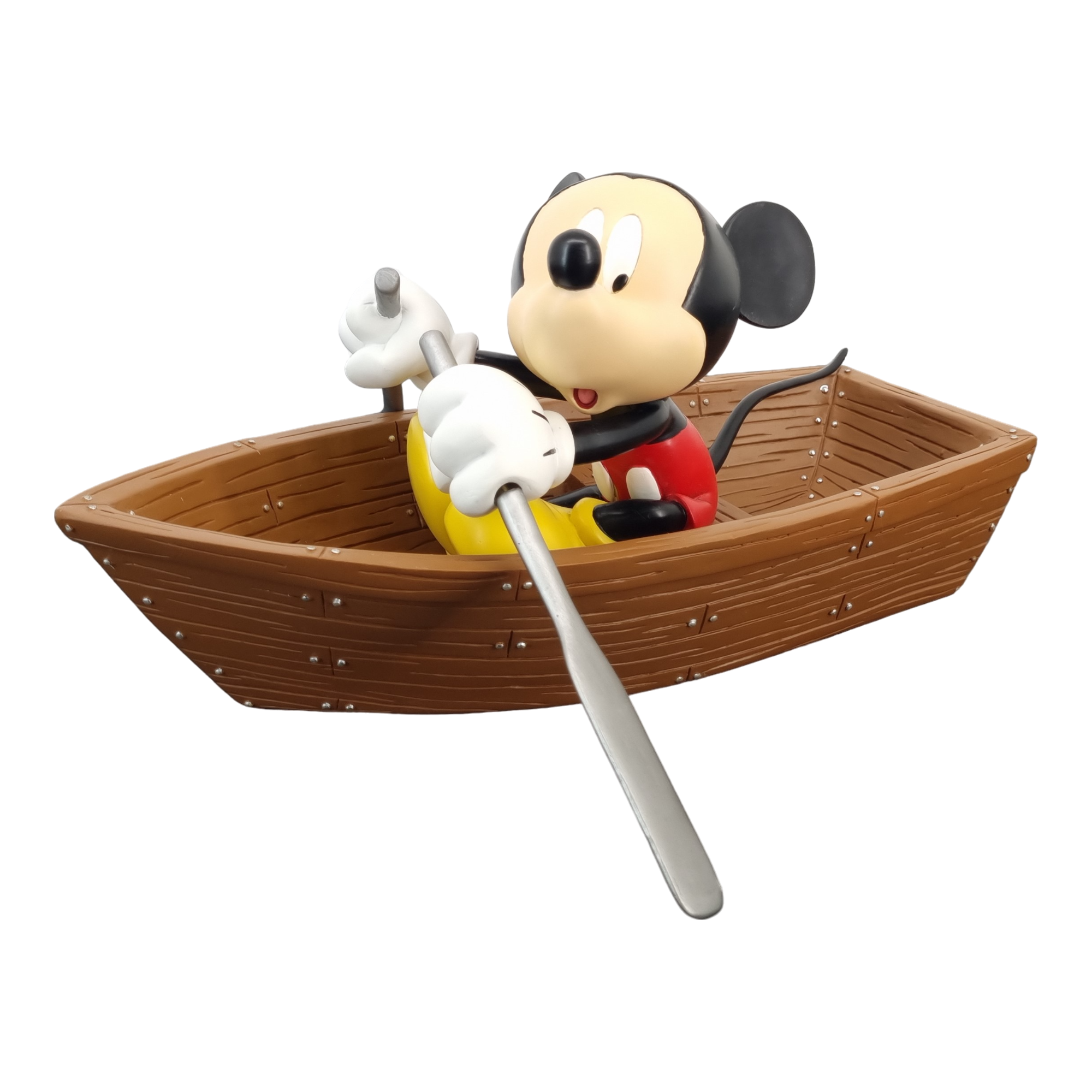 Mickey Mouse in a rowing boat - Garden statue