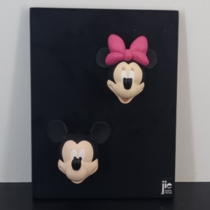 Mickey with Minnie Mouse wall art _Jie Art