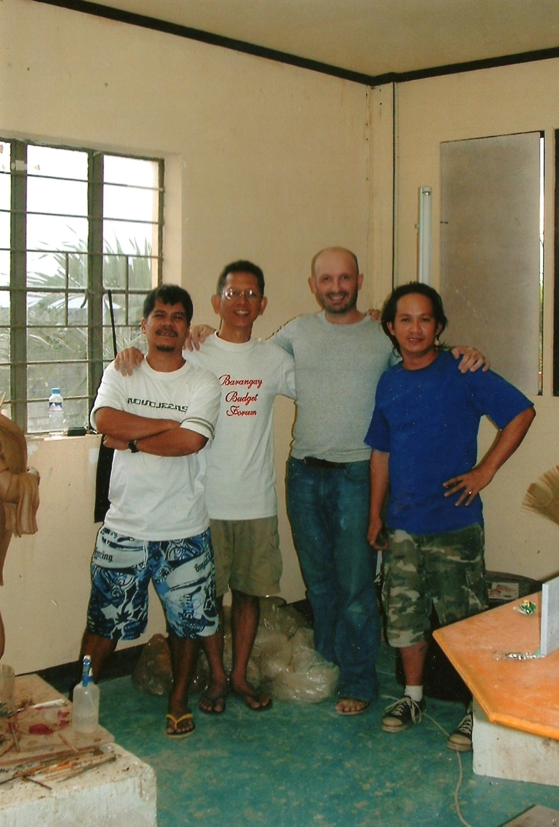 Peter Mook with some Philippines Sculptors he Worked With