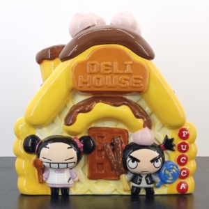 Pucca and Garu cookie jar