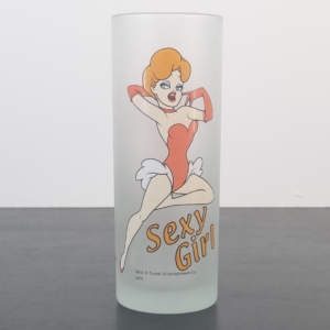 Red Tex Avery drinking glass