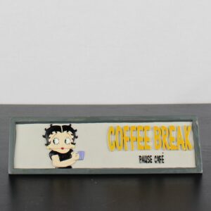 Reversible Betty Boop Desk Sign - Coffee BReak