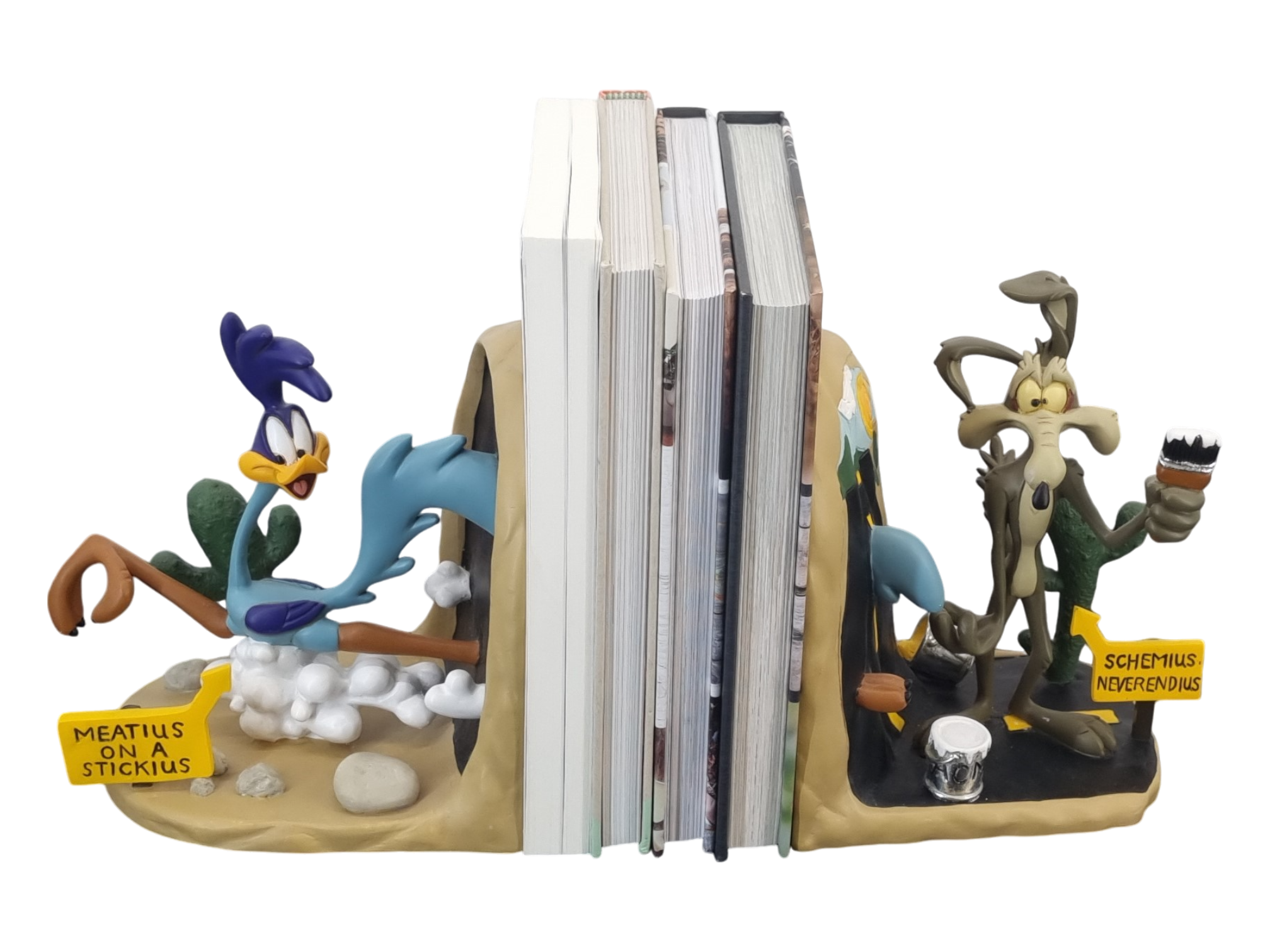 Road Runner and Wile E Coyote Bookend by Peter Mook Road Runner and Wile E Coyote Bookend by Peter Mook