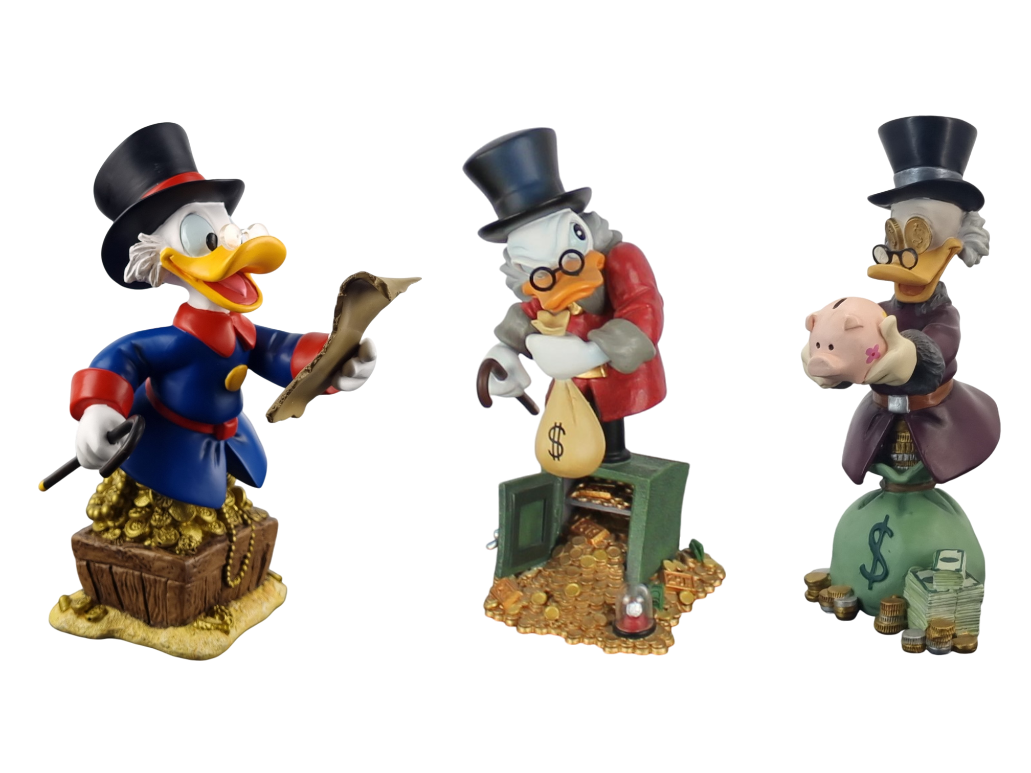 Scrooge McDuck Grand Jester Bust all Three Versions Scrooge McDuck Grand Jester Studios Busts