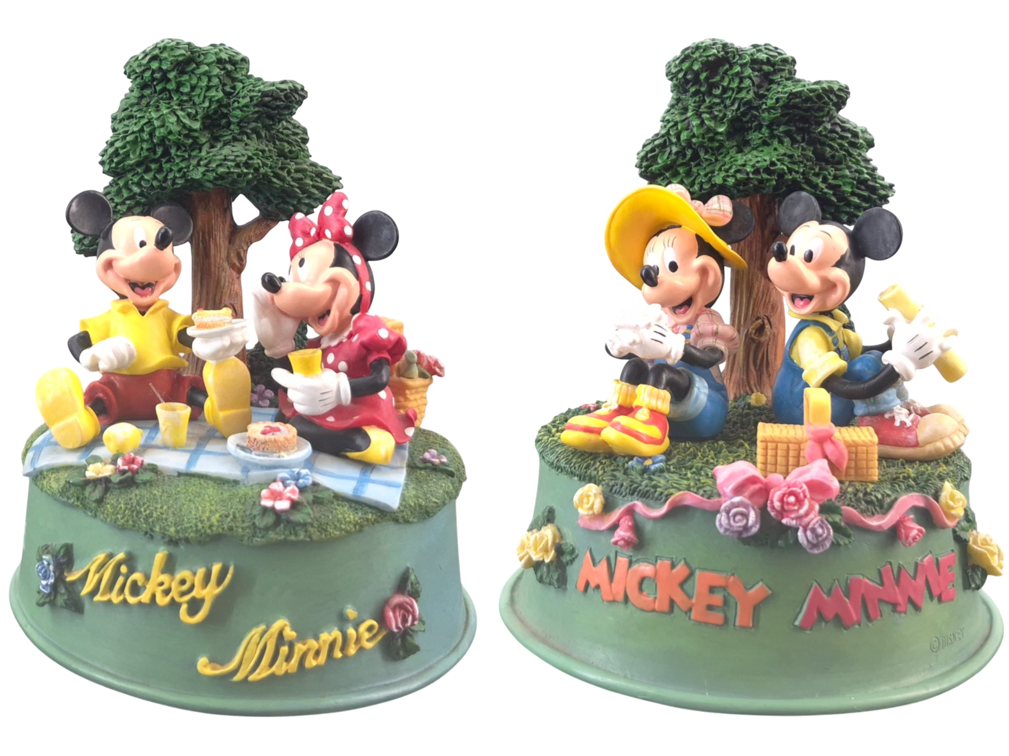 Vintage Mickey Mouse and Minnie Mouse Music Box Set