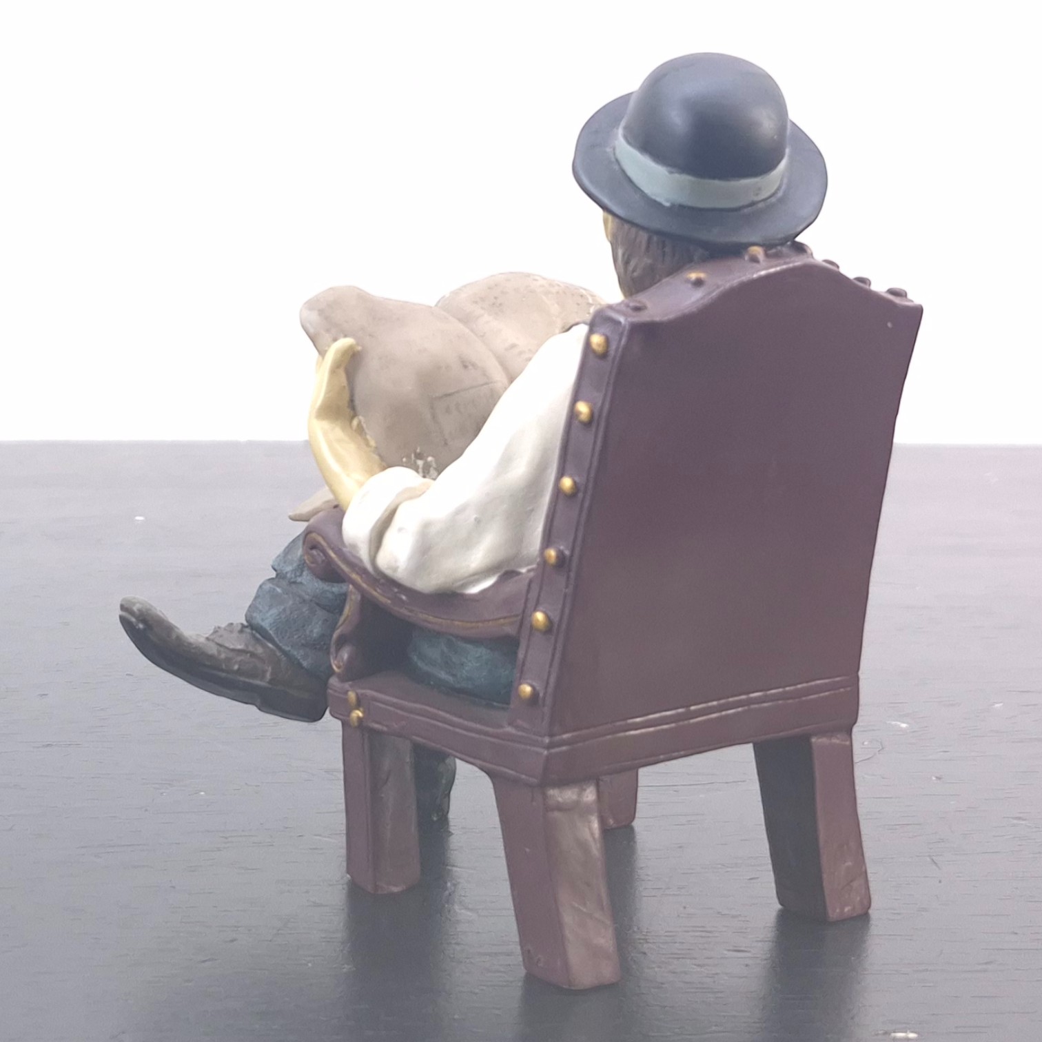 Vintage Oliver Hardy Figurine _left back - Vintage Oliver Hardy Figurine _left back