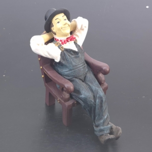 Stan Laurel seated armchair statue Laurel and Hardy vintage licensed collectible figurine