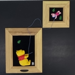 3D wall art of Winnie the Pooh and Piglet