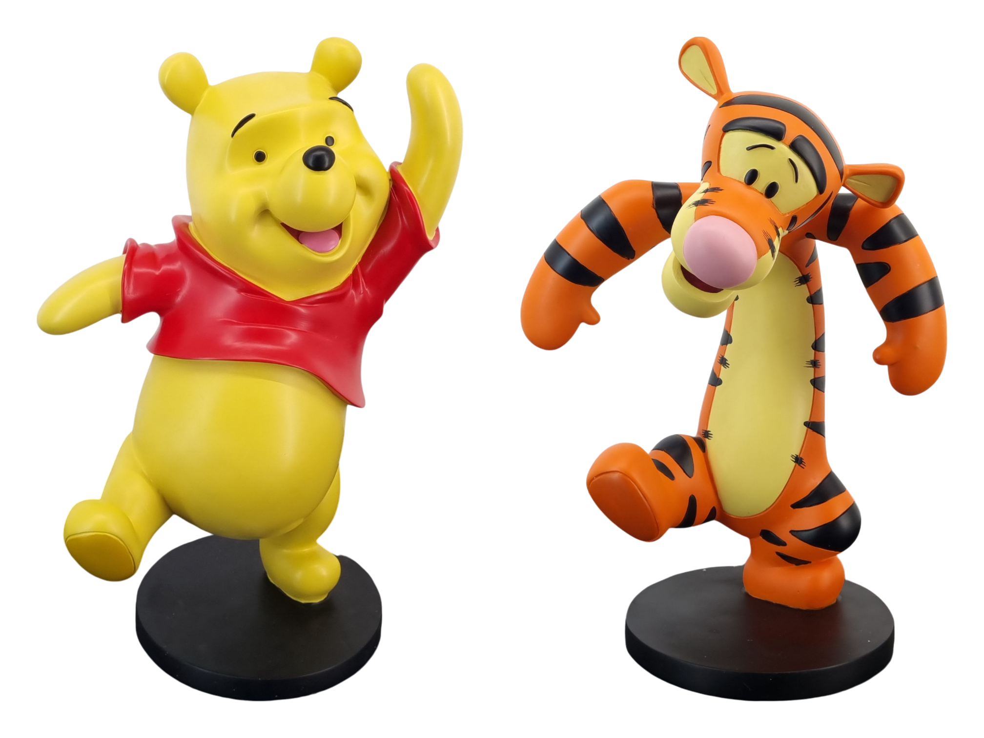 Winnie the Pooh dancing statue with Tigger dancing statue Winnie the Pooh and Tigger dancing statues - Resin version - Rutten - Peter Mook