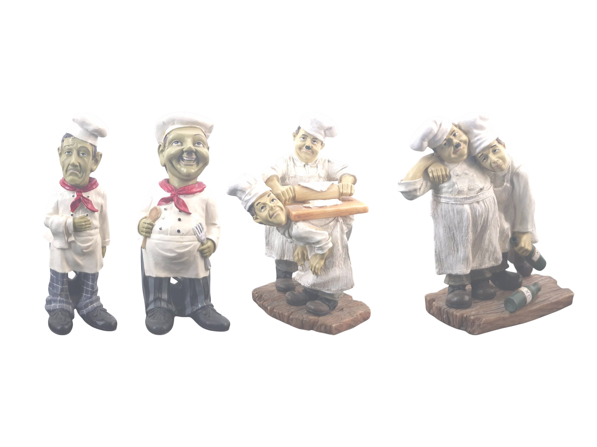 Laurel and Hardy collectible figurines inspired by classic film scenes and recognizable comedy moments